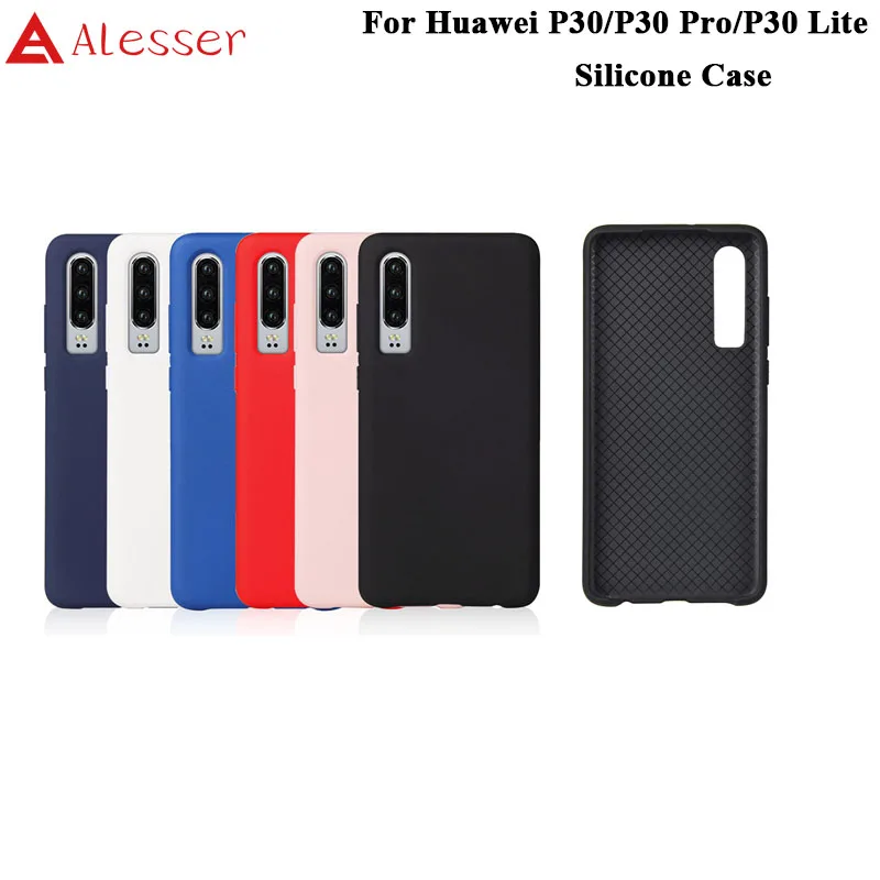 

Alesser For Huawei P30 Pro Liquid Silicone Case For Huawei P30 Soft Back Cover For Huawei P30 Lite Protective Case Anti-Knock