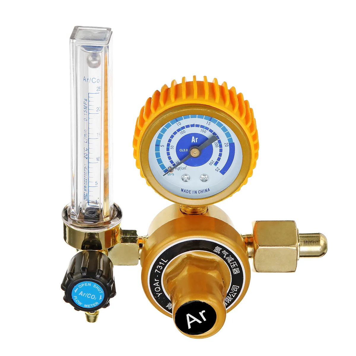 1Pcs G5/8" 0 25Mpa Argon CO2 Mig Tig Flow Meter Gas Regulator Flowmeter
