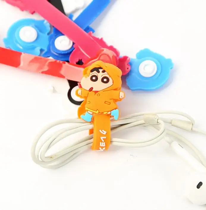 1 шт. милые наушники карандаши Shinchan с намоткой для наушников мультяшным шнуром и