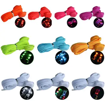 

Pair 125cm Halloween LED Glowing Shoelaces, Multicolor Flashing Luminous Shining Shoelaces Outdoor Fashion Shoelaces