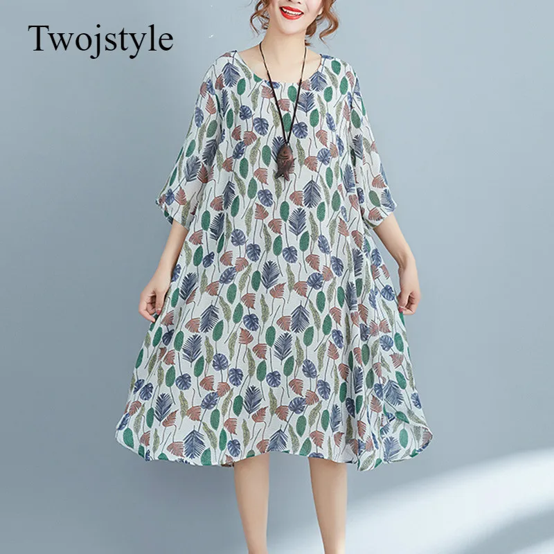 Twojstyle 2018 Лето Для женщин платья Рубашка с короткими рукавами круглым вырезом
