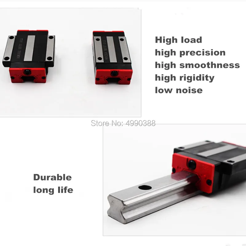 Новые линейные направляющие HGR15 500 мм с 1 шт каретка с линейной направляющей HGH15CA HGH15 HGW15CC ЧПУ части