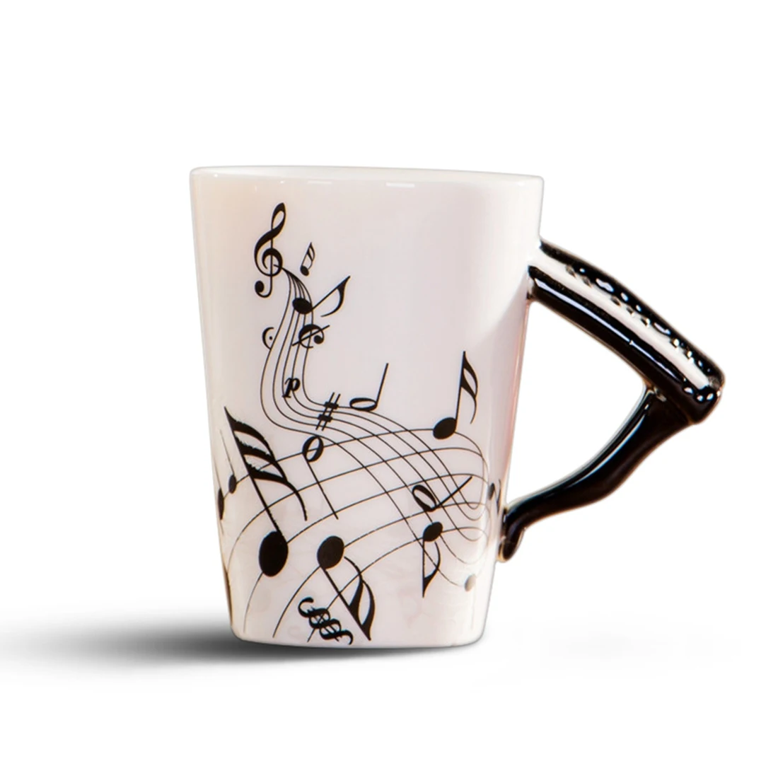 

Creative novelty piano handle ceramic cup free spectrum coffee milk tea cup personality mug unique musical instrument gift cup