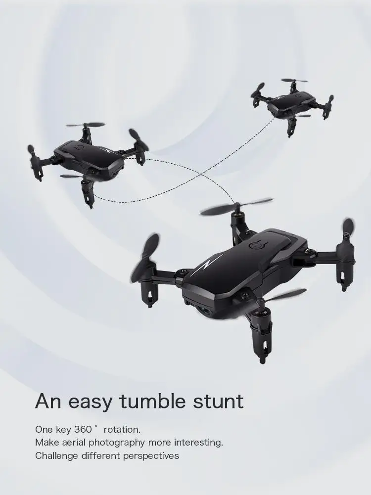 

HJ20 Mini Folding Drone HD 2.0MP Aerial Constant Height Drone Pocket Portable Remote Control Aircraft RC Toys Children Gift