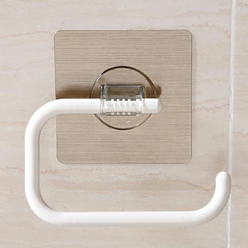 

1pc Sucker Free of Punch Traceless Tissue Holder Paper Roll Holder Towel Hanging Rack for Home Hotel Store