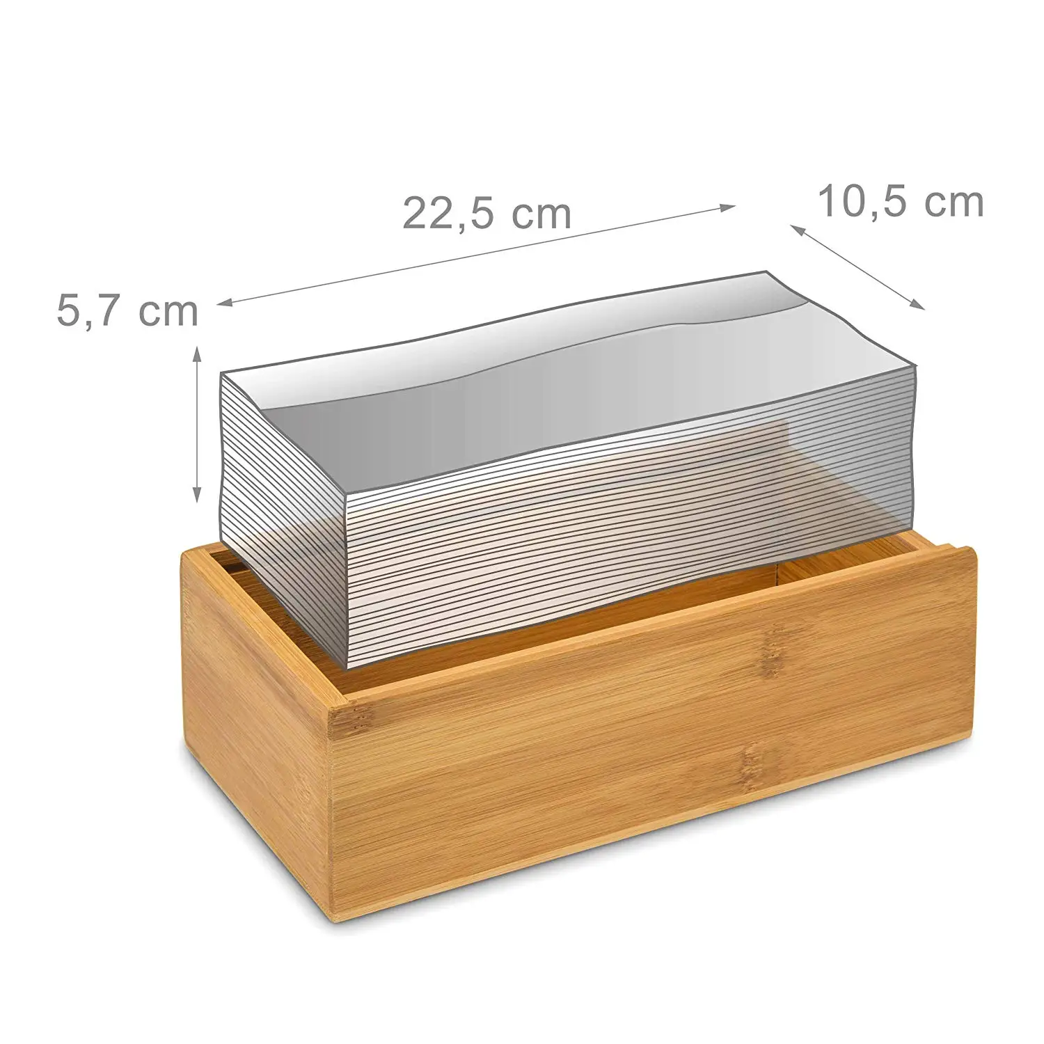  Best Bamboo box 7.5 x 24 x 12 cm can be used for paper handkerchiefs as paper towel dispenser with 