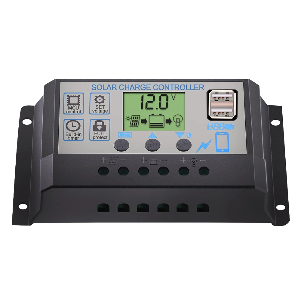 

BIFI-Explosion-Proof Lightning Protection Ordinary Waterproof Street Light Lcd Screen Solar Controller 12 / 24V1440W Micro-Usb