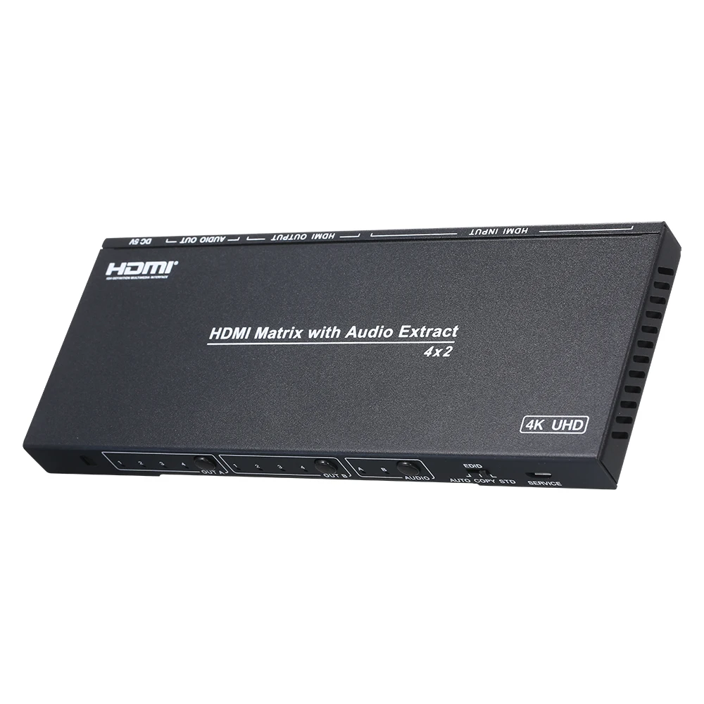 

HD Matrix with Audio Extract 4x2 1080P HD Splitter Video Converter HD resolution IR remote control