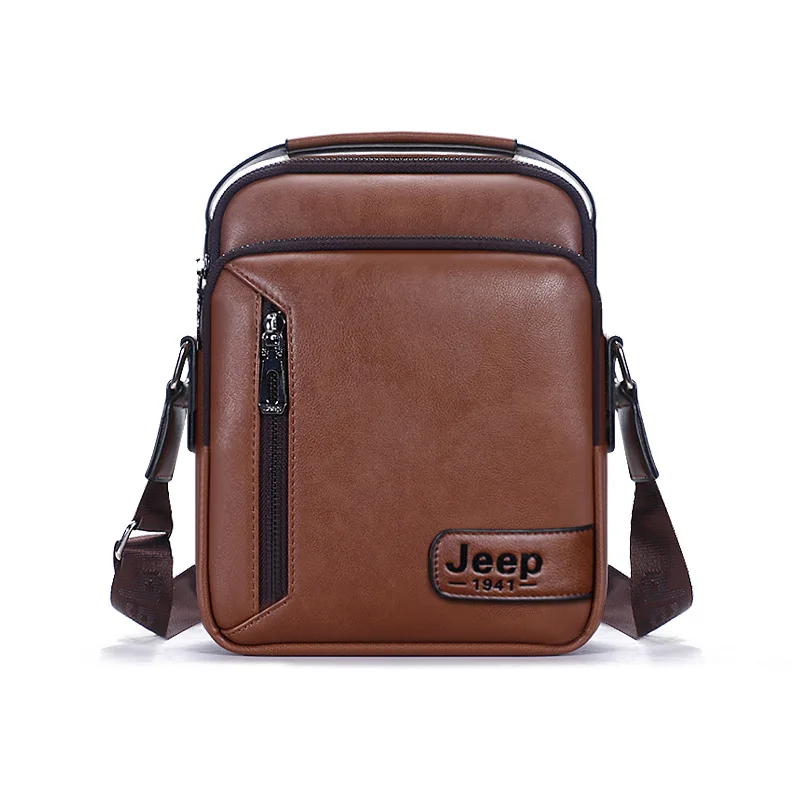 JEEP BULUO Split Leather Men Messenger Bag Hot Sale Male Large Man