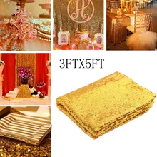 3x5 футов Золотой/Серебряный декоративный тканевый фон с блестками для фотосъемки Свадебный Фотофон