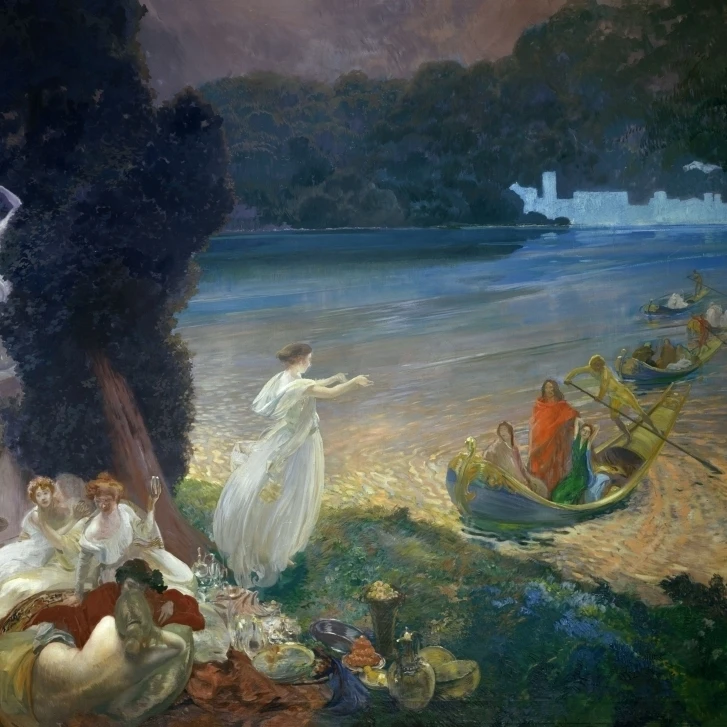 Paul Albert Besnard (1849-1934) Французский плакат &quotШкола&quot печать (36x24) | Дом и сад
