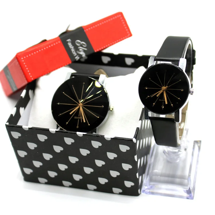 Fashion Couple's Quartz Watches Convex Radial Belt Watches Leisure Men's And Women's Watch  Wholesale Dropshipping
