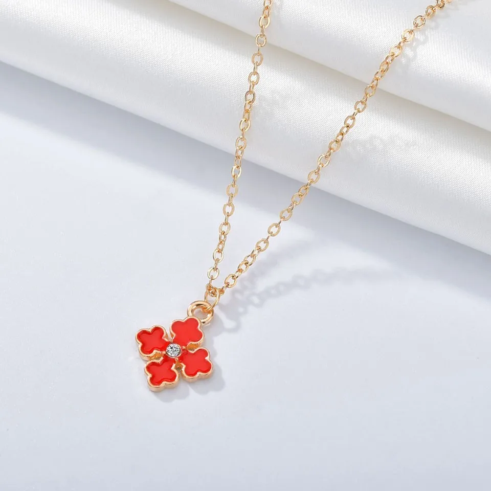 

New Trendy Red Geometric Pendants&Necklaces For Women Handmade Necklaces Jewelry Great Wedding Necklaces Chain