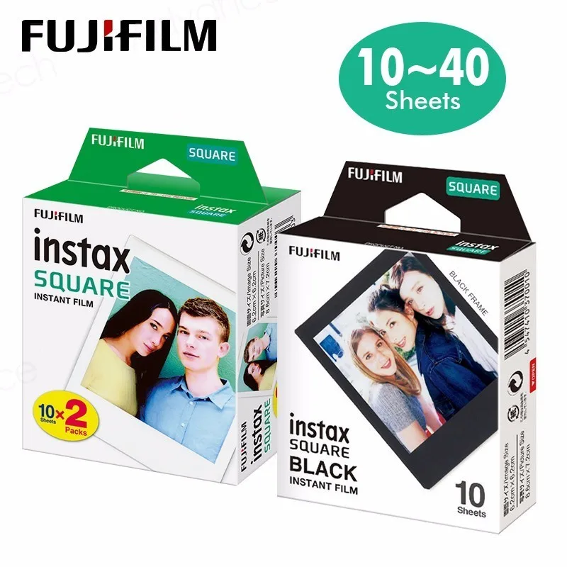 Fujifilm Instax квадратный мгновенный белый край пленка 10 листов для Fuji SQ10 Гибридный формат камеры