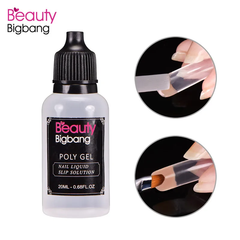 

BeautyBigBang 20ML Poly Gel UV Soak Off Nail Liquid Slip Solution Acrylic Builder Gel Extended Nail Art DIY Tool Nail Poly Gel
