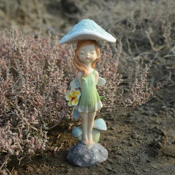 

Creative Lovely Mushrooms Fairies Fairy Girls Resin Decorations Home Decorations for Girl Figurines Miniatures Creative Gifts