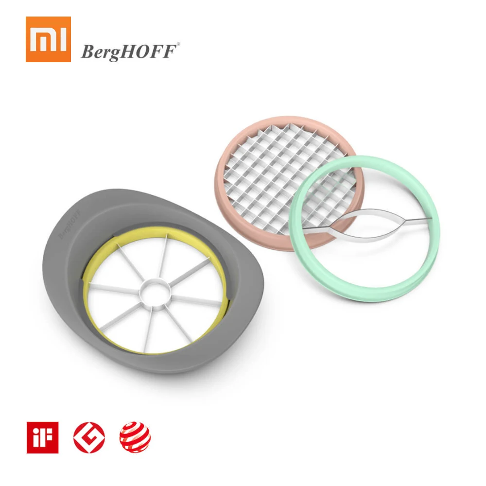 

Xiaomi BergHoff Fruit Cutter 3in1 Kitchen Cooking Cutting Tools Kitchen Accessories Slicer Peeler With 3 Blades For Potato Mango
