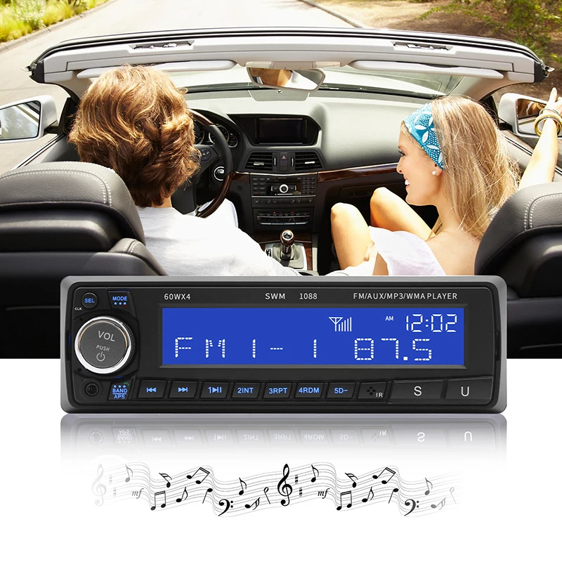 DC 12 в 1 Din Radio Автомагнитола Bluetooth V4.0 громкой связи USB AUX TF карты в приборной панели автомобиля музыкальные стерео ЖК-дисплей Дисплей памяти Функция