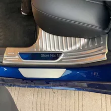 Для Tesla модель 3 Нержавеющая интерьерная Накладка на порог, защитная накладка на педаль, аксессуары для автомобиля