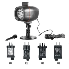 Логотип снежинки США/Великобритания/ЕС Plug 12 узор проекционная лампа водонепроницаемые украшения на лужайку пленочные огни светодиодные Рождественские огни