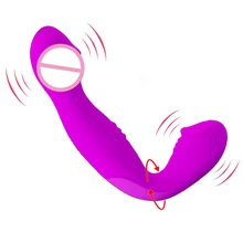 Silicone font b Dildo b font Vibrator Sex Toys for Women 30 Speeds Double Vibrating G