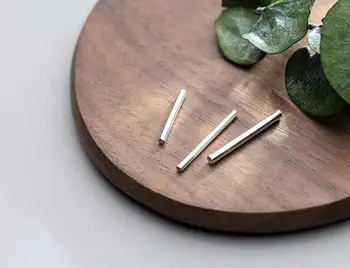 

10PCS 925 Sterling Silver Fashion Jewelry Plain Straight Tube Spacer Charm Beads DIY A2586
