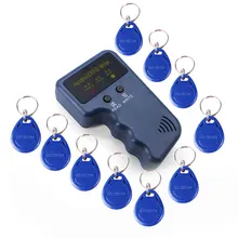 Handheld 125KHz RFID Copier Writer Programmer Reader 5pcs T5577 EM4305 Rewritable ID Keyfobs Tags ID Card Copier RFID Duplicator rfid em4305 reader and writer 125 134 2khz iso 11784 85 card reader animal chip write code machine burn code machine sdk