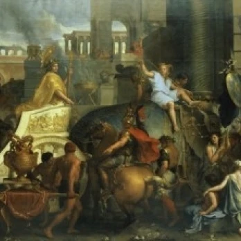 Александр вход в Вавилон Entree dɺlexandre dans Babylone Charles Le Brun 1619-1690/Французский Musee du 18x24 |