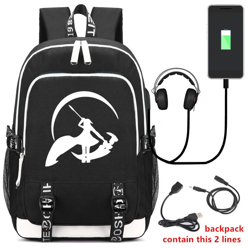 

Hot Anime RWBY Ruby Rose Laptop USB Backpack Kids Teens Student School Bags Bookbag Unisex Shoulder Travel Bags Gift