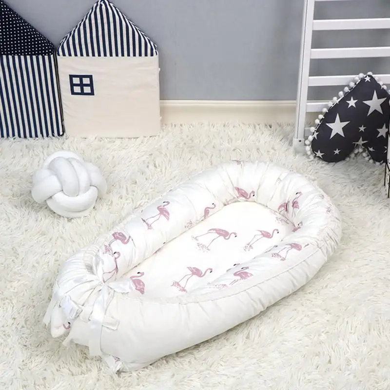 Baby Bed Mattress Newborn Uterus Crib Flannel Cotton Velvet Detachable Comfortable Sleep Blanket Light And Easy To Carry