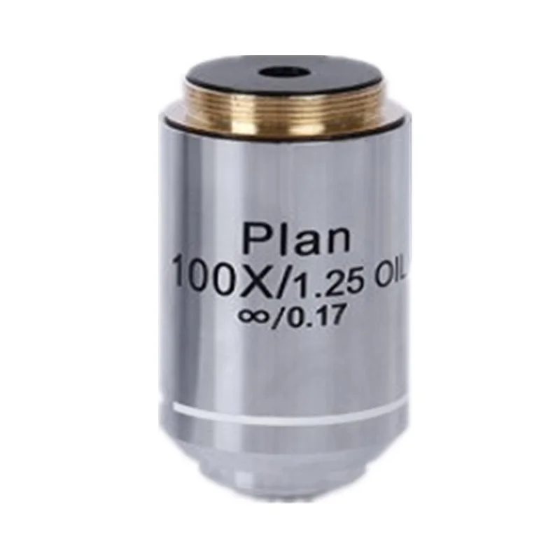 Infinity Plan Achromatic Objective Lens 4X 10X 40X 100X w/ RMS Mounting Thread DIN 45mm for Professional Biological Microscope