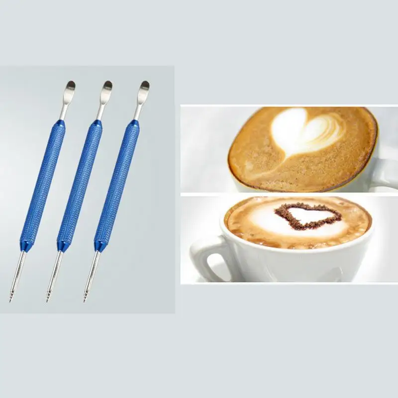 Barista Coffee Cappuccino Latte Decorating Art Pen Stainless Steel Kitchen