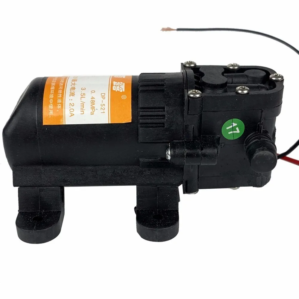 Сельскохозяйственный Электрический водяной насос прочный Dc 12 v 70psi 3 5 л/мин Черный