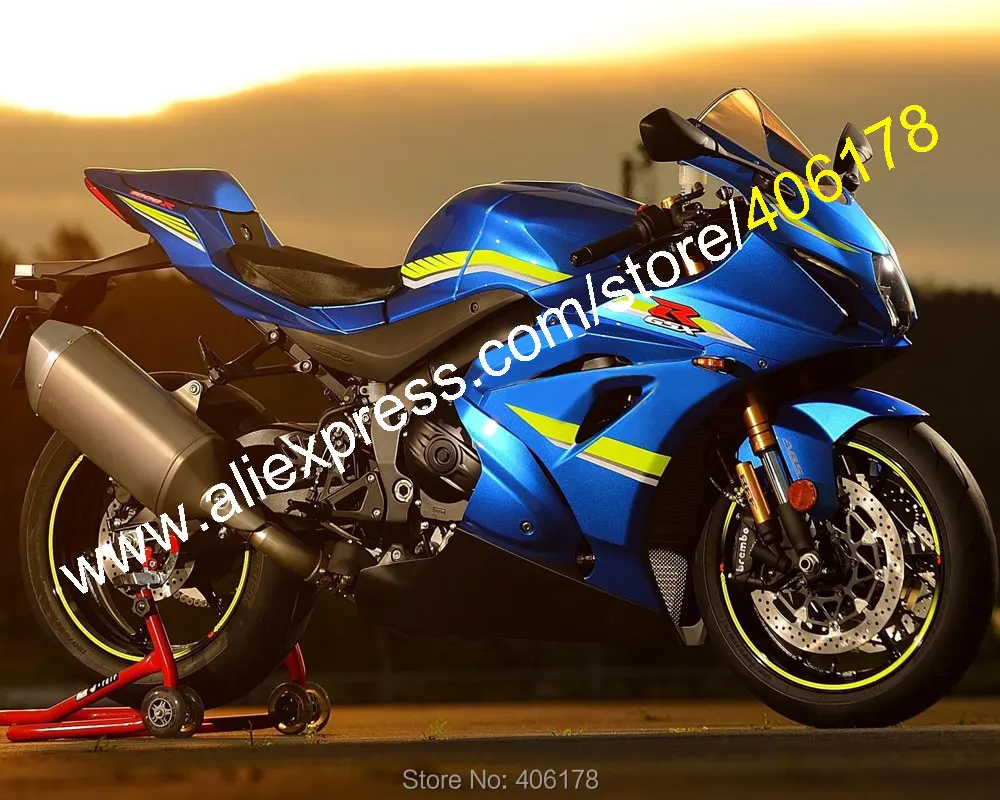 

Hot Sales,For Suzuki GSX-R1000 2017 2018 2019 GSXR1000 GSXR 1000 K17 17 18 19 Blue Black ABS Fairing Kit (Injection molding)