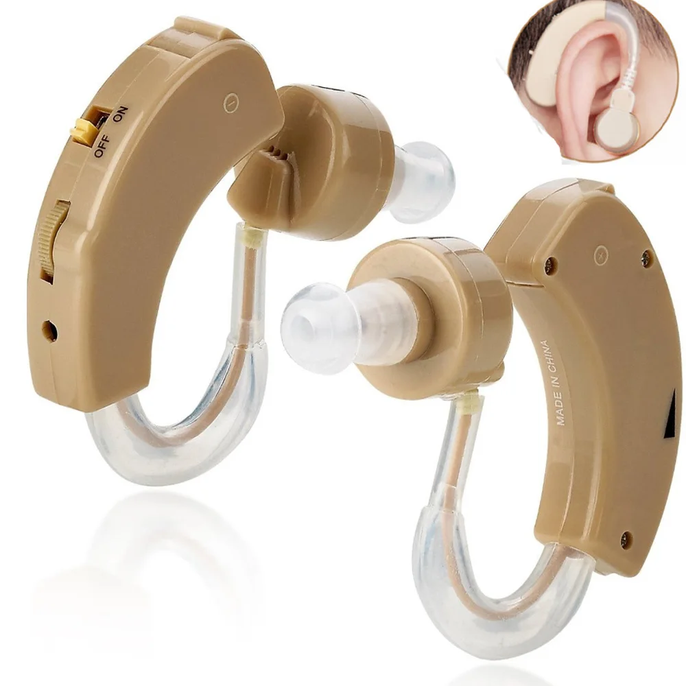 

BTE Behind The Ear Sound Amplifier Super Mini Size Sound Enhancer For Better Hearing Aid Ear Care