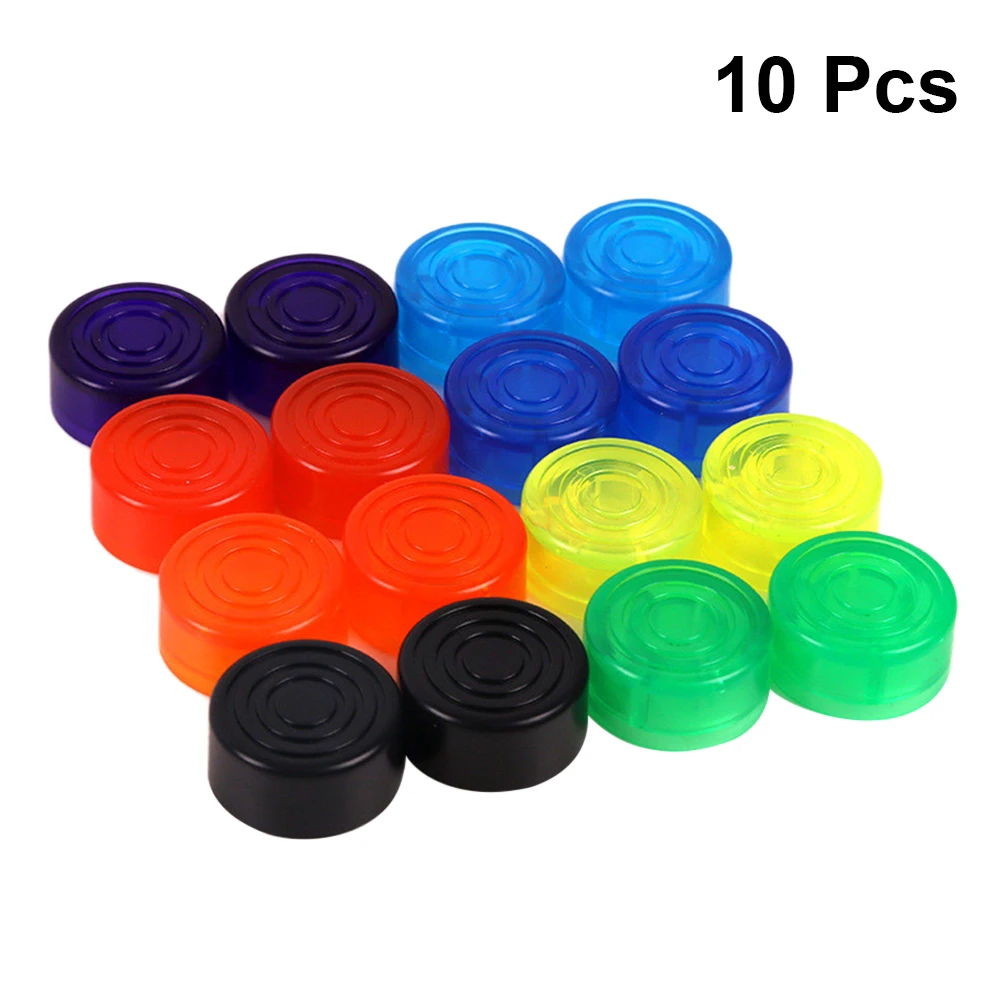 10 Pcs Guitar Effect Footswitch Nail Pedal Cap Topper Anti-Slip Colorful Protection Cap Effects Pedal Accessory