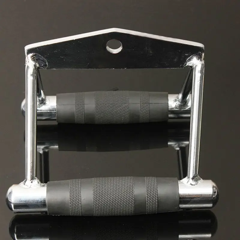 

DSGS 2 Bar GYM Workout Handle Attachment Stirrup Swated Row Pulling Fitness W/ Pad