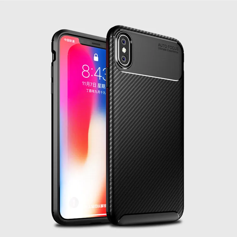 Best Phone Case For iPhone X XR XS Max Shell Luxury Carbon Fiber Soft Silicon Slim Case For iPhone 7 8Plus 6 6S Plus Back Cover Coque