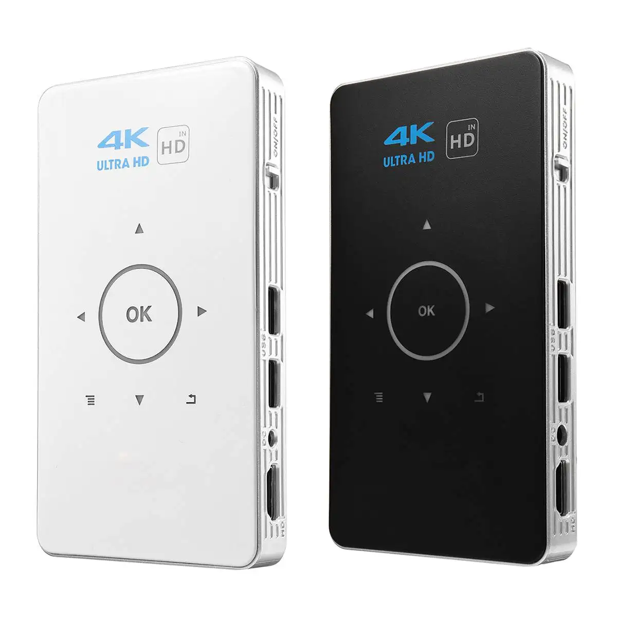 4K Full HD Smart DLP Mini Projector LED Android 5G WiFi 1080P Home Theater HDMI Black US EU UK Plug