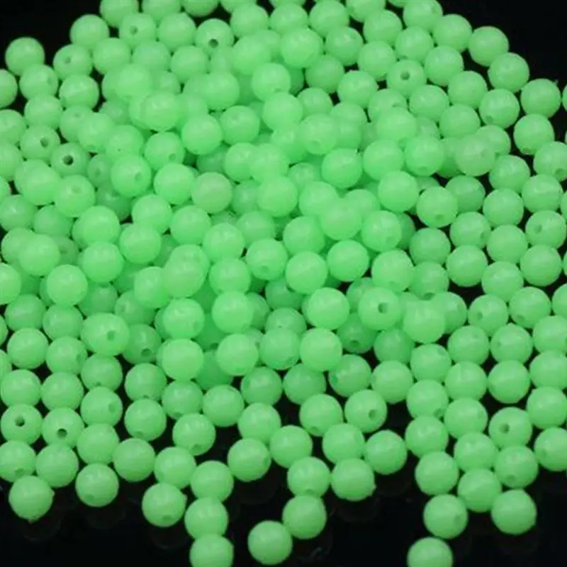 Luminous Fishing Beads Hard Plastic Glow Round Shaped Beads Kit Fishing