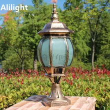 Световой столб Колонка фара Модный комбинезон с тыквой Goalpost Открытый водонепроницаемый внешний светильник E27 светодиодный дома декоративные светильники