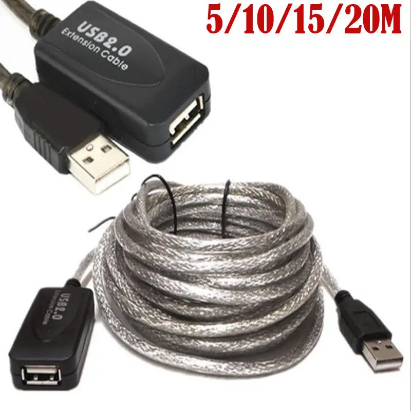 تمديدات كابلات USB 50FT 50 أقدام عالية السرعة 480 ميغابت في الثانية USB 2.0 النشطة مكرر M/F