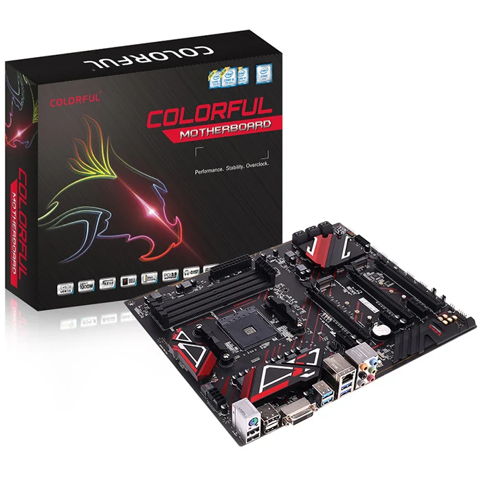 

Colorful Flag C.X370AK X5 V14 AMD Motherboard ATX / Dual Channel DDR4 / SATA3.0 / M.2 / USB3.1