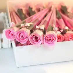 Роза Мыло с лепестками для ванной средства ухода за кожей мыло подарок для свадьбы День Святого Валентина юбилей цветок набор цветок