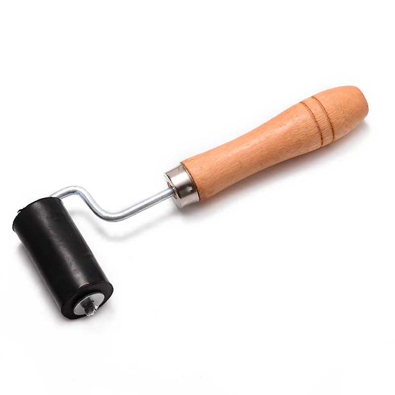 

Plastic Welder Black Plastic Pressure Wheel Shaft 160mm Welding Roller Brush for Hot Air Torch Welder Tool With Wood Handle