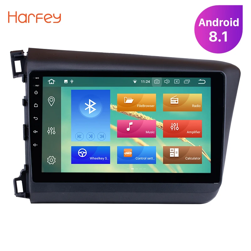 

Harfey Touchscreen Head Unit GPS Car Radio For Honda Civic 2012 Android 9.0 10.1 inch Multimedia Player Head Unit 4G Wifi