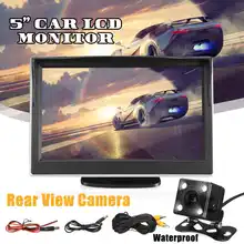 5 pollici TFT LCD Dell’automobile Dello Schermo del Monitor IR Luce di Visione Notturna Macchina Fotografica di Rearview Impermeabile Auto Camion Retromarcia Assistenza di Parcheggio