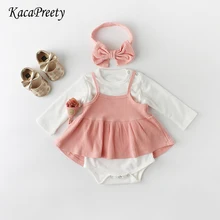 Одежда для малышей весенне-осенний хлопковый жилет с длинными рукавами+ комбинезон+ головной убор, комплект из 3 предметов, комбинезон для новорожденного младенца, детский комбинезон