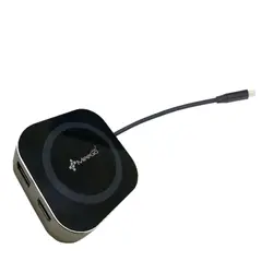 Meegopad 9 в 1 Led Тип C концентратор к 4 к Hdmi 3,5 мм аудио Gigabit Ethernet зарядка PD Tf концентратор-картридер адаптер для Macbook прауш