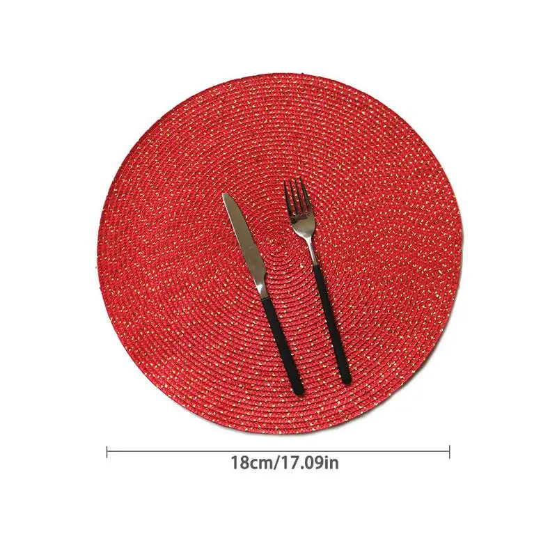 placemats for kitchen table round PP wire woven placemat children's table round oval woven placemat kitchen dinner handmade pad